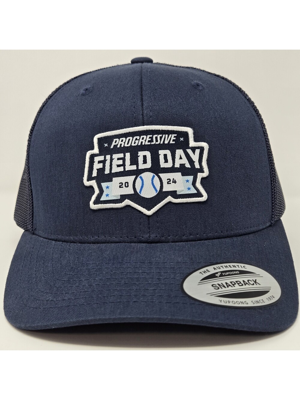 Cleveland Guardians Yupoong Progressive Field Day 2024 Mesh Snapback Hat Navy